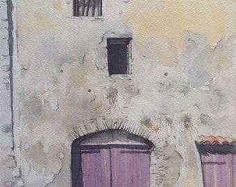 Saint-Romain in Vienna (Vaucluse) watercolor watercolor wasserfarben acuarela aquarel waterverf Provence