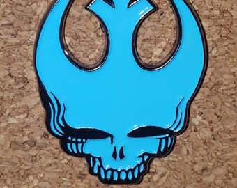 Blue Rebel Allience Stealie Grateful Dead Hat Pin