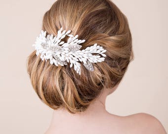 Handmade Wax Orange Blossoms headpiece, bridal headpiece, wedding accessories, bride, hair comb, headpiece, wax orange blossoms
