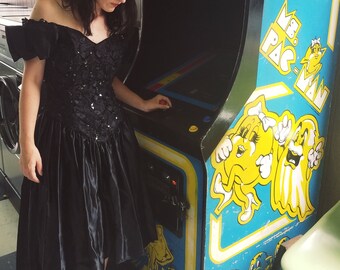 80's Goth Glam Prom Dress