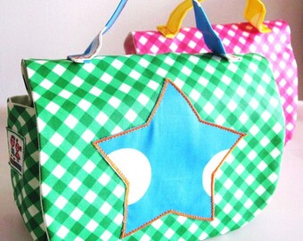 Mini-cartable en toile enduite