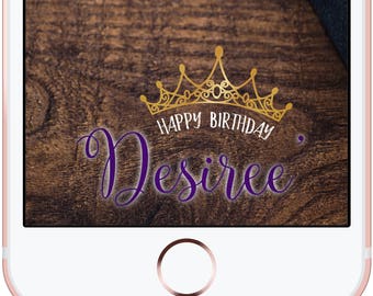 Crown Floral Birthday Snapchat Custom Filter Geofilter