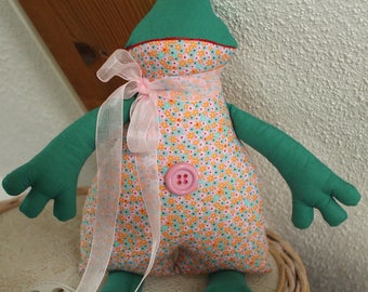 Plush pink and Green Frog