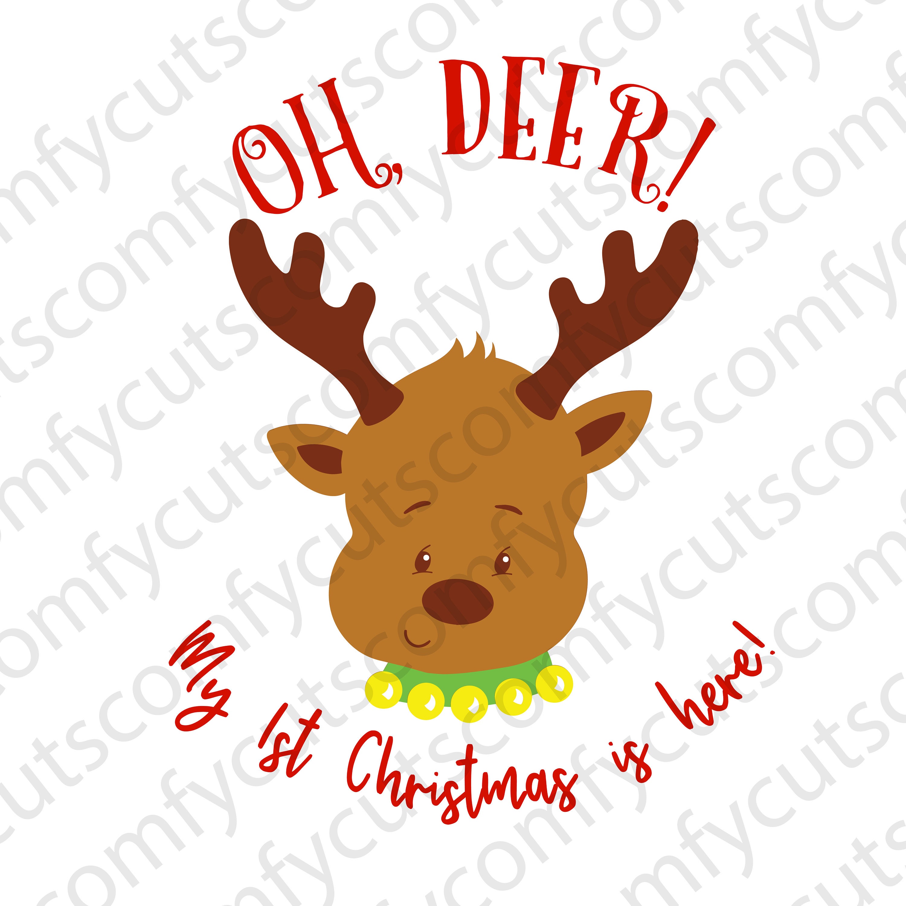 Download Svg file first Christmas SVG Oh Deer SVG Christmas Cut