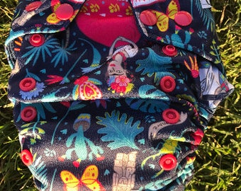 Frida Kahlo one size pocket cloth diaper (insert not included)