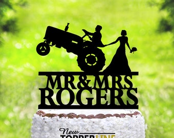 Tractor Wedding Cake TopperFarmer TopperRustic TopperCountry Tractor Wedding Cake TopperFarmer TopperRustic TopperCountry