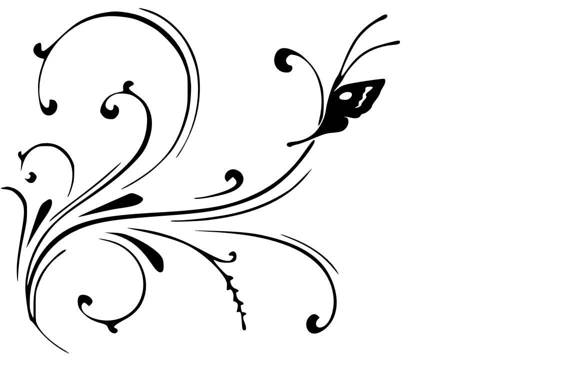 Butterfly Swirls Scrolls SVG cutting file