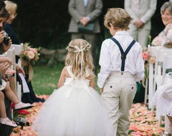 Pinterest dress, Style Me Pretty, Ivory Flower Girl, Tutu Dress, Weddings, Flower girl dress, girls dress, tulle dress, tea length, gowns