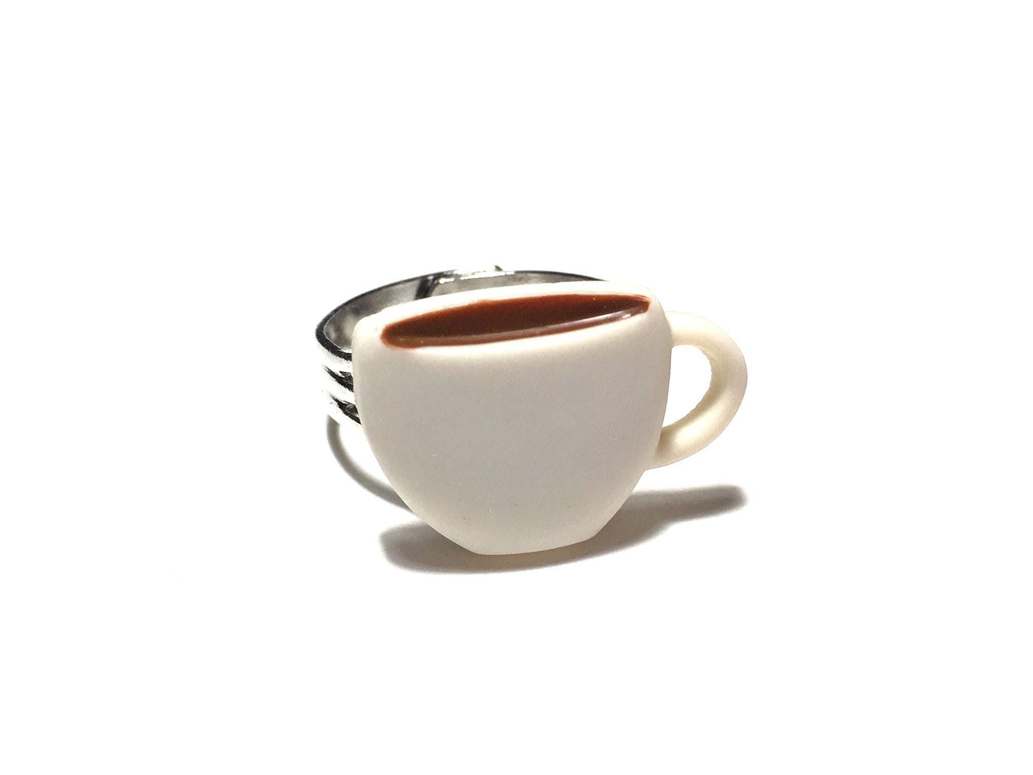 Coffee Cup Ring Coffee Ring Tea Cup Ring Food Jewelry