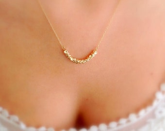 Dainty necklace, Gold necklace, Nuggets necklace, Simple necklace, Minimalist necklace, Dainty gold necklace, Dainty everyday necklace