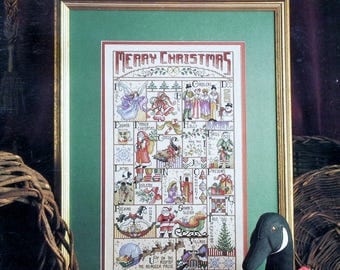 Deborah Lambein | MERRY CHRISTMAS SAMPLER | A to Z | Leisure Arts | Counted Cross Stitch Pattern | Chart
