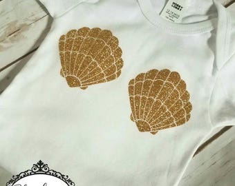 Mermaid Shell Shirt | Mermaid Shell top | Mermaid | Mermaid top |Mermaid costume | Newborn- Adult XXXL