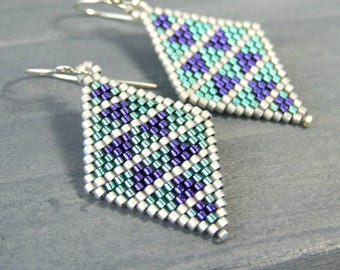 Peach - Hand Embroidered Fabart Beadwork Earrings by Rangila Dhaga main image 1