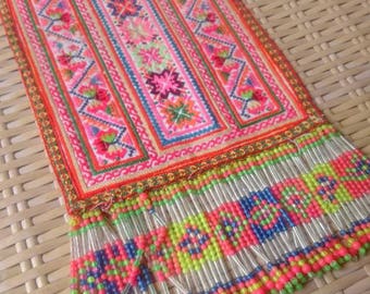 Handmade Ethnic Clothing Patch delicate embroidery Hmong Hilltribe craft supplies