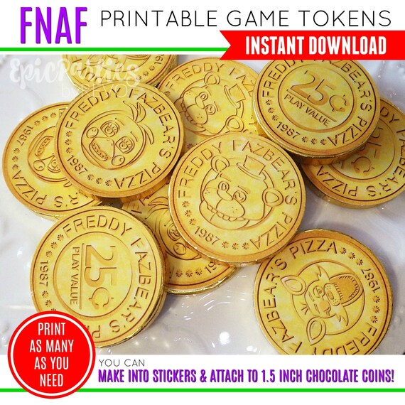 FNAF Game Tokens Five Nights At Freddy s Birthday Fnaf Instant 