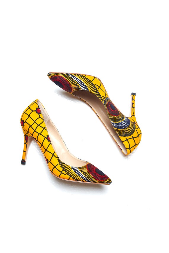 Items similar to African shoes, African print shoes ...