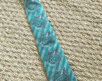 Harry Potter Slytherin House Fabric Hand Made Tie.