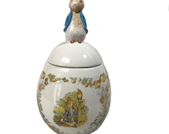 Beatrix Potter Covered Candy Dish - Peter Rabbit Egg Candy Dish