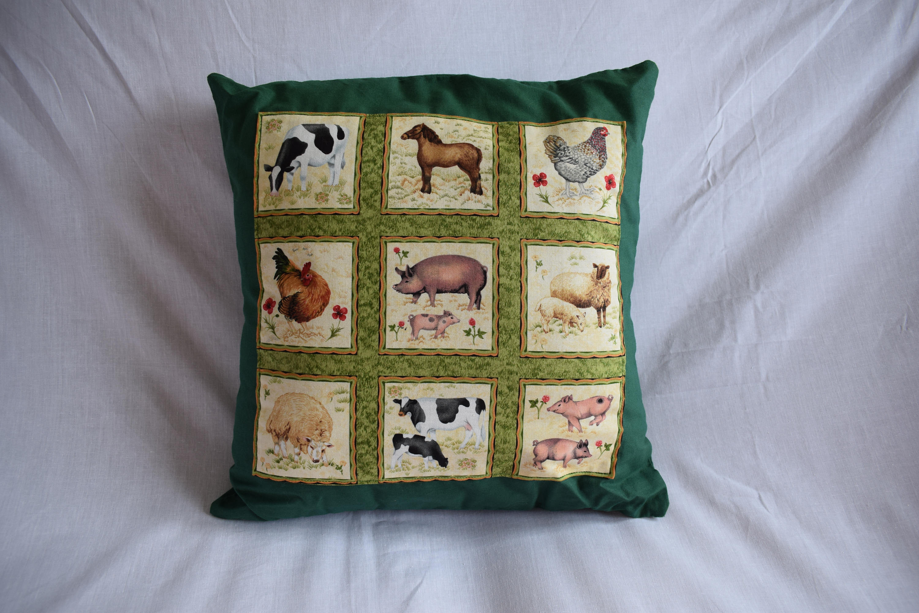 Farm Animals Cushion Cover Farmyard Cushion Country Life