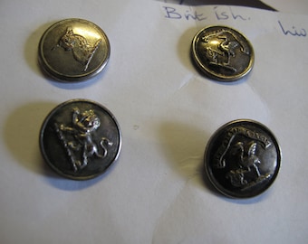 3 arts and crafts livery buttons 2 silver plated fronts (both same design) and 1 is solid brass RARE 16 diameter 150617/25