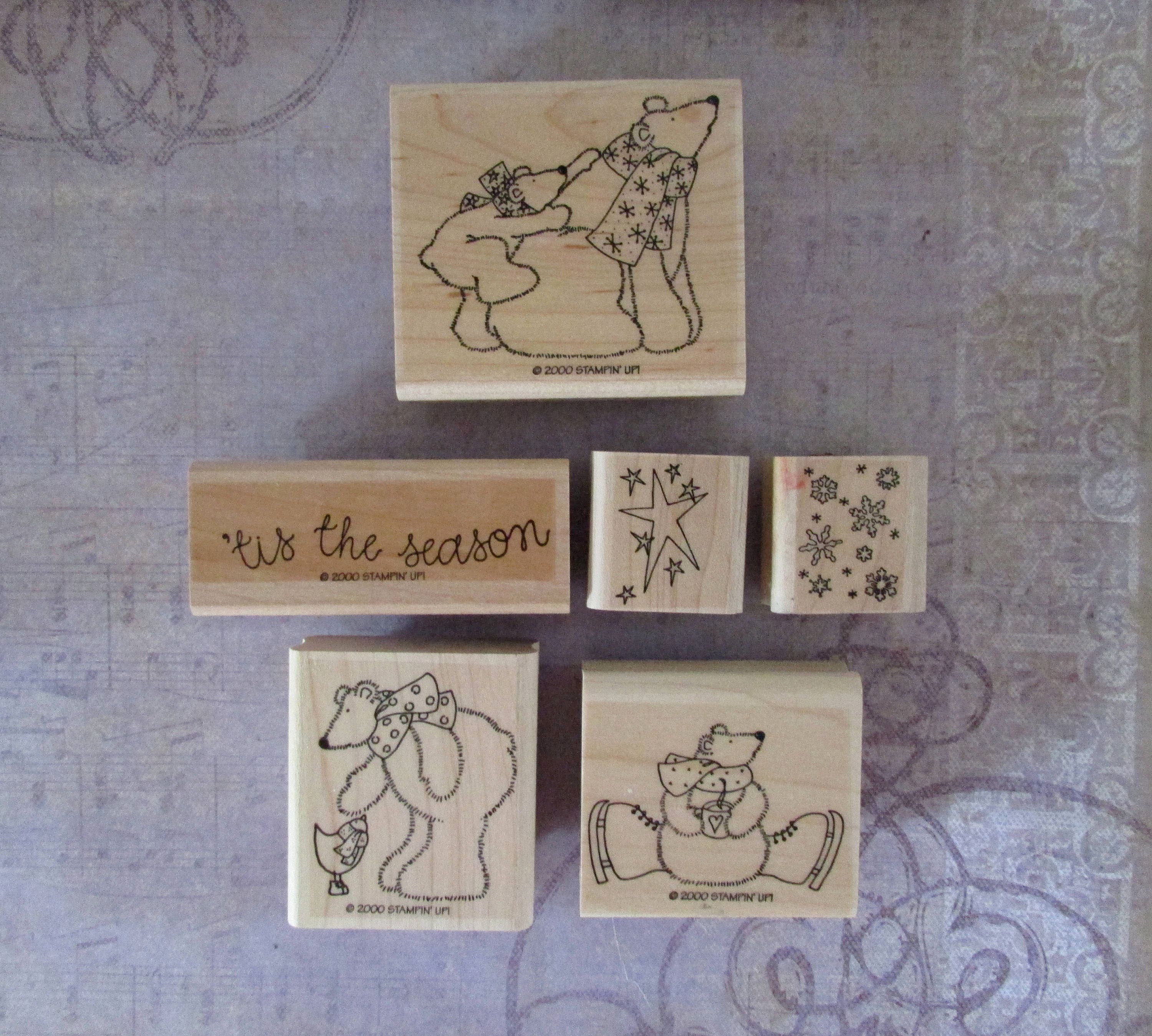 Stampin' Up Tis The Season Polar Bears Ice Skating 2000