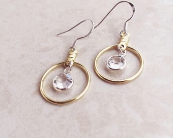 Gold Earrings, Diamond Earrings, Silver Earrings, Statement Earrings, Modern, Bridesmaids, Bridal, Small Earrings, Hoop Earrings
