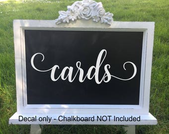 Wedding Cards Decal Wedding Decals Wedding Vinyl Decal Wedding Cards Vinyl Decal Reception Table Bridal Shower Wedding Reception