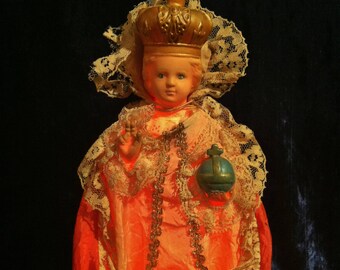 Vintage 1950's Infant Of Prague Electric Lamp