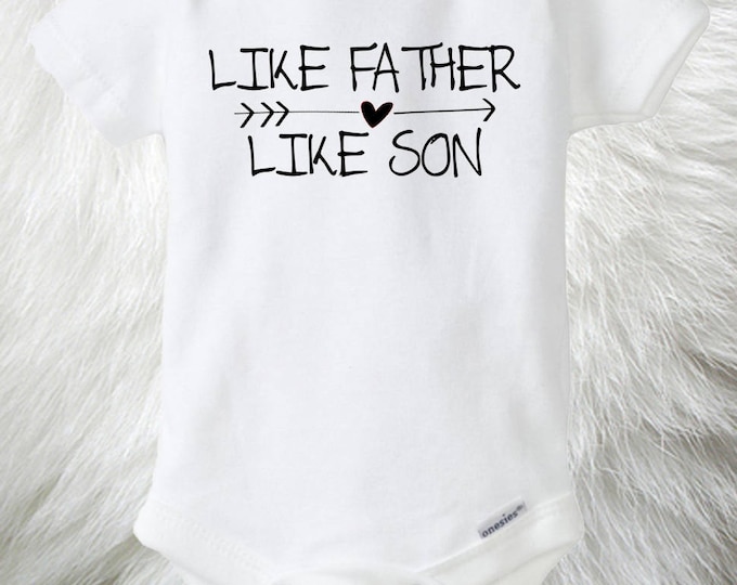 Like Father Like Son Baby Onesies®, Baby Bodysuit, Baby Boy Onesies®, Baby Boy Clothes, Baby Shower Gift, Daddy Gender Reveal