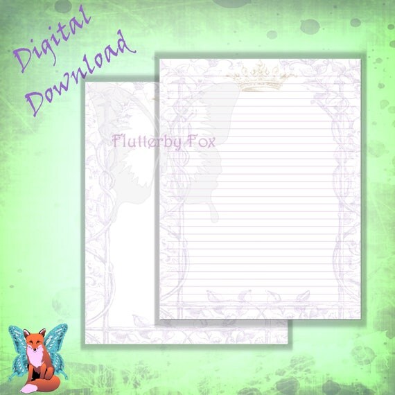 Fairy tale writing paper