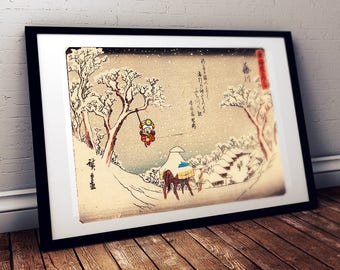 Estampe japonaise Hokusai avec TOAD personnage Nintendo / Art geek et pop pour chambre d'enfant