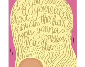 If You Can't Love Yourself Rupaul Drag Race Illustration Quote Wall Art Print