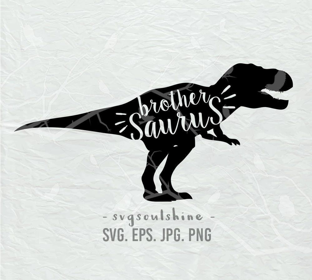 Download Brother Saurus SVG dinosaur File Silhouette Cut File Cricut