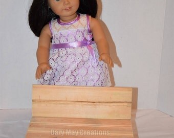 18" Doll Wood Park Bench