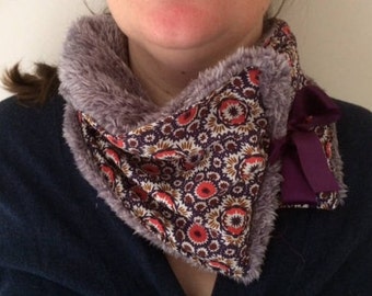 foulard - col en fausse fourrure pour femme
