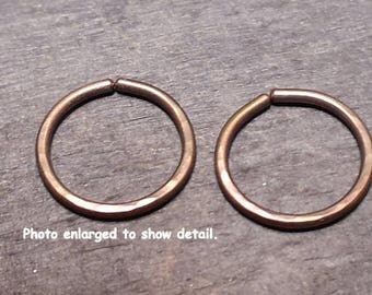 Bronze Titanium Cartilage Hoop, Mens Hoop Earring, Endless Hoop, Nose Ring, Daith, Helix, Tragus, 1 SINGLE Hoop, 8mm-12mm. Grade 1 Titanium.