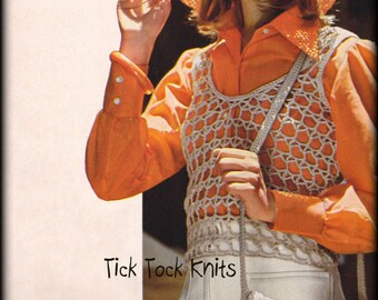 Vintage PDF Knitting Crochet & Sewing Patterns by TickTockKnits