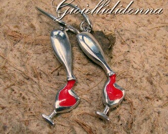 Love Wine Pendent Argento Sterling 925 - regalo compleanno per lei - bottiglia di vino collana - regali amanti del vino