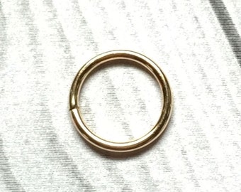 14K Gold Nose Hoop Ring, Real Gold Hoop Nose Ring, 14K Gold Septum Ring, Cartilage Earrings, Tragus Hoop, 14K Gold Hoop Earrings