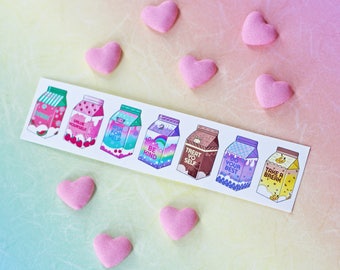 Self Care Temporary Tattoo Quotes ~ Kawaii Mental Health Tumblr ~ Girlfriend Gift~ Self Care Kit Packs ~ cute pastel comic milk cartons