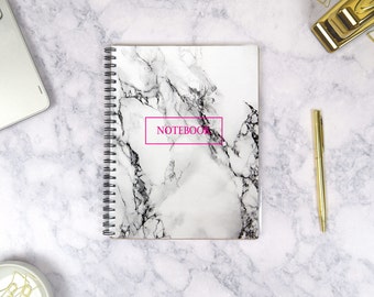 Marble Diary Journal Personalized, Marble Journal Notebook Personalized, Marble Office Supplies, Marble Desk Accessories, Marble Notebook A5