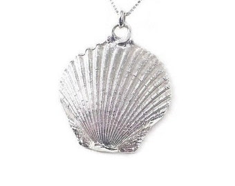 Seashell Necklace Ocean Jewelry Scallop Fan Shell Necklace Camino De Santiago Pilgrimage Sea Shell Jewelry Mother's Day Trending Jewelry