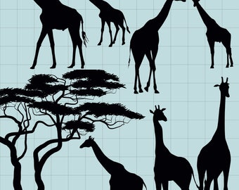 Download Giraffe silhouette | Etsy