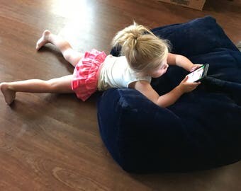 Extra large Floor pouf Ottoman Floor pouf Living room furniture Luxurious floor Fuzzy Furry Footstool Floor Pillow cushion