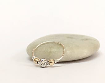 Silver nose ring septum, nose ring gold, nose ring hoop, nose ring 18g, nose ring 20g, nose ring 22g, septum ring silver, gold septum hoop