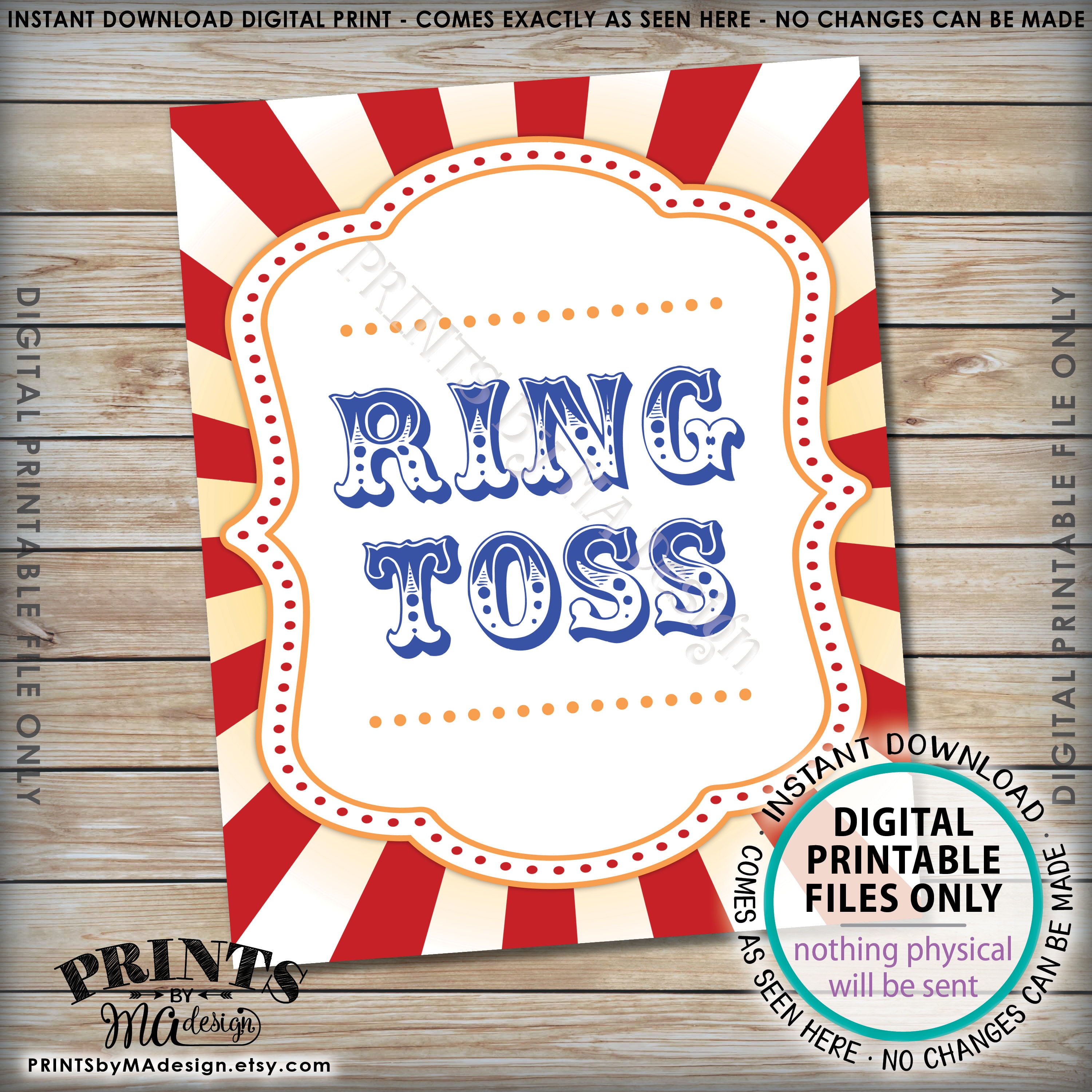 Carnival Games Signs, Carnival Theme Party, Bean Bag Toss, Ring Toss ...