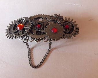Large barrette steampunk #1