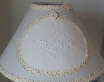 Monogram embroidered old 30 cm Lampshade