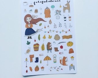 Autumn - Fall MINI Deco Planner Stickers