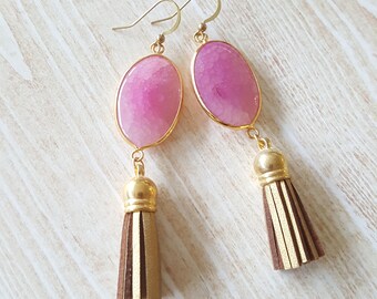 Pink Dangle Earrings
